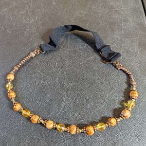 Lilla Rose Beaded Hair Band With Fabric Strap